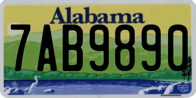 AL license plate 7AB9890