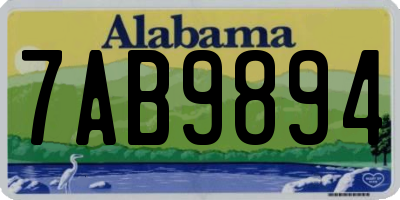 AL license plate 7AB9894