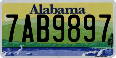 AL license plate 7AB9897