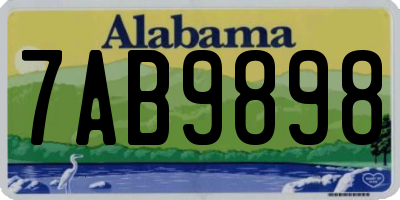 AL license plate 7AB9898