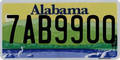 AL license plate 7AB9900
