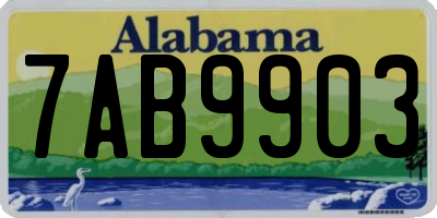 AL license plate 7AB9903