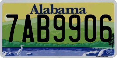 AL license plate 7AB9906