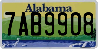 AL license plate 7AB9908