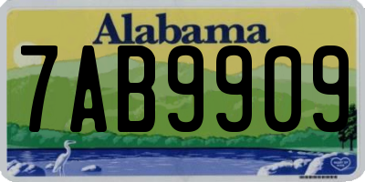 AL license plate 7AB9909