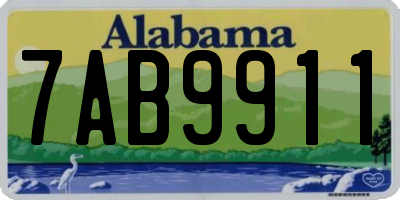 AL license plate 7AB9911