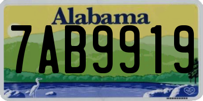 AL license plate 7AB9919
