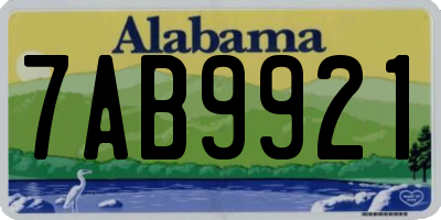 AL license plate 7AB9921