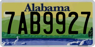 AL license plate 7AB9927