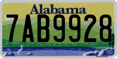 AL license plate 7AB9928