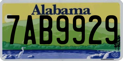 AL license plate 7AB9929