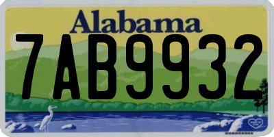 AL license plate 7AB9932