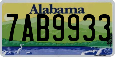 AL license plate 7AB9933