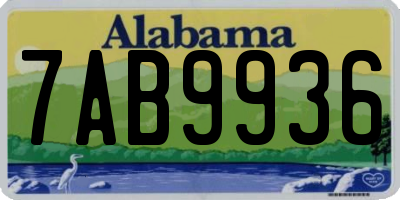 AL license plate 7AB9936