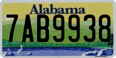 AL license plate 7AB9938