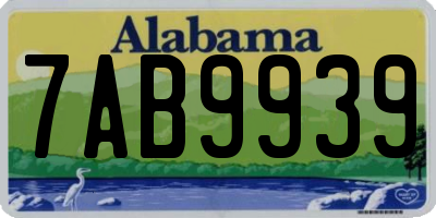 AL license plate 7AB9939