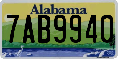 AL license plate 7AB9940