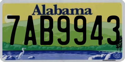 AL license plate 7AB9943