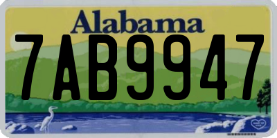AL license plate 7AB9947