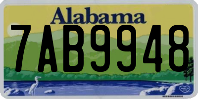 AL license plate 7AB9948