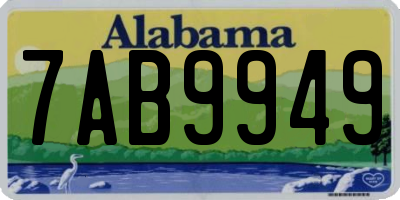 AL license plate 7AB9949