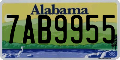 AL license plate 7AB9955