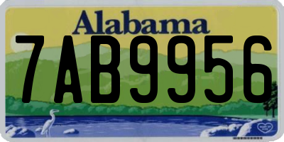 AL license plate 7AB9956