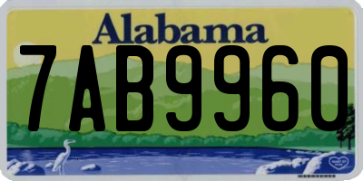 AL license plate 7AB9960