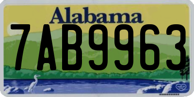 AL license plate 7AB9963