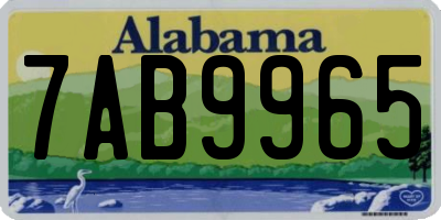 AL license plate 7AB9965