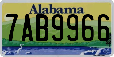 AL license plate 7AB9966