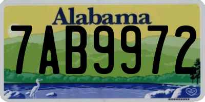 AL license plate 7AB9972