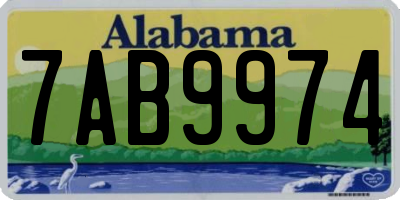 AL license plate 7AB9974