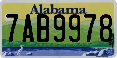 AL license plate 7AB9978