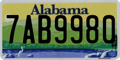 AL license plate 7AB9980