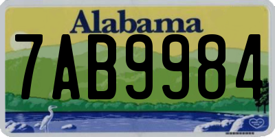 AL license plate 7AB9984