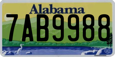 AL license plate 7AB9988