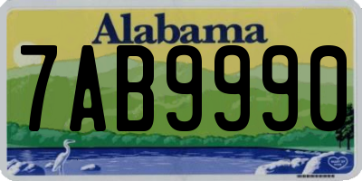 AL license plate 7AB9990