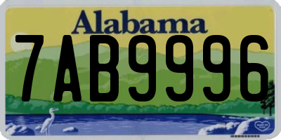 AL license plate 7AB9996