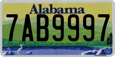 AL license plate 7AB9997