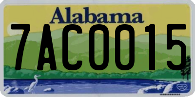 AL license plate 7AC0015