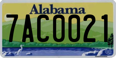 AL license plate 7AC0021