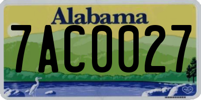 AL license plate 7AC0027