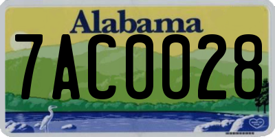 AL license plate 7AC0028