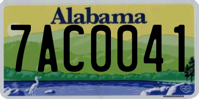 AL license plate 7AC0041