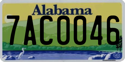 AL license plate 7AC0046