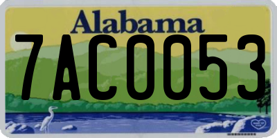 AL license plate 7AC0053
