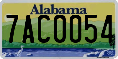 AL license plate 7AC0054