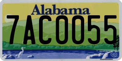 AL license plate 7AC0055
