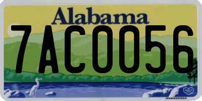 AL license plate 7AC0056
